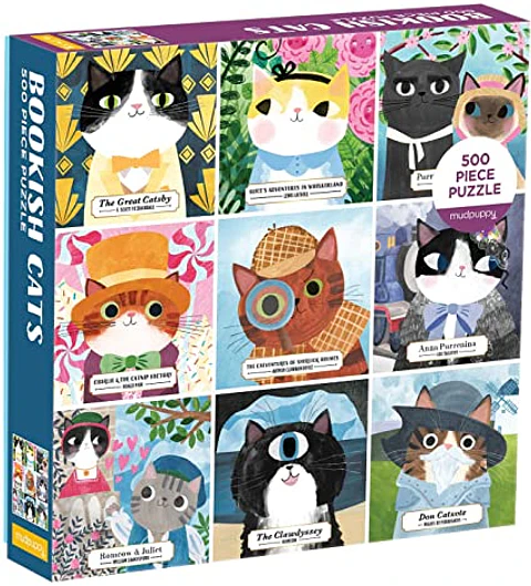 Puzzle Bookish Cats 500 piezas