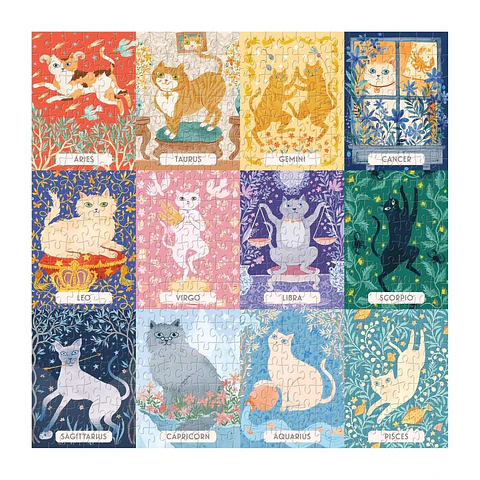 Puzzle Cat Zodiac 500 piezas Galison