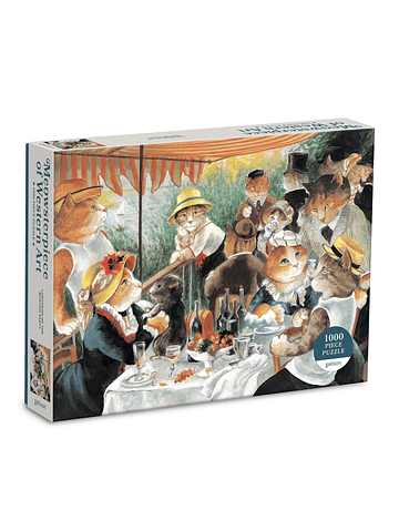 Puzzle Luncheon of the Boating Party Meowsterpiece of Western Art 1.000 piezas