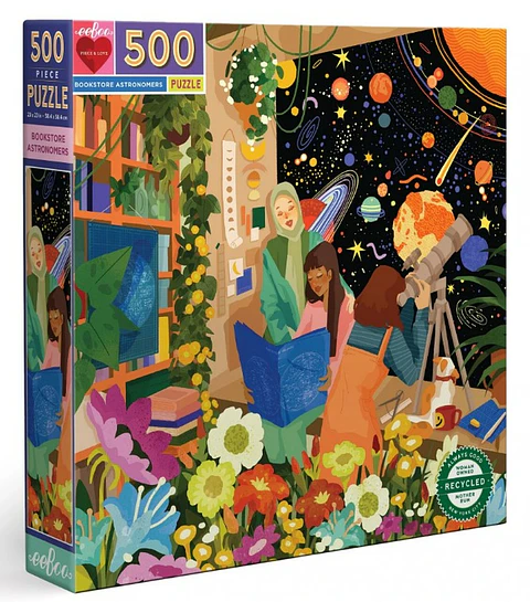 Puzzle cuadrado Bookstore Astronomers 500 piezas