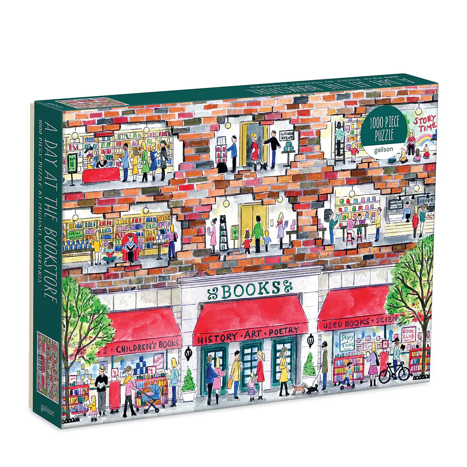 Puzzle A day at the Bookstore By Michael Storrings 1.000 piezas 1