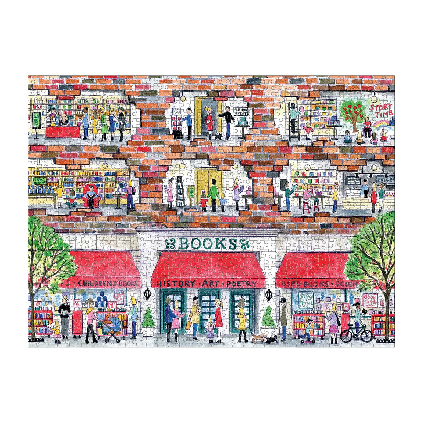 Puzzle A day at the Bookstore By Michael Storrings 1.000 piezas 3