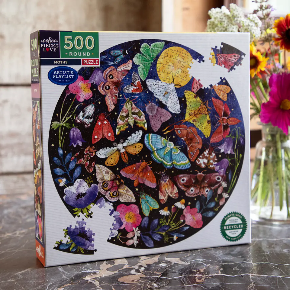 Puzzle redondo Moths 500 piezas 4