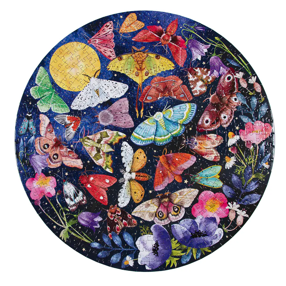 Puzzle redondo Moths 500 piezas 2