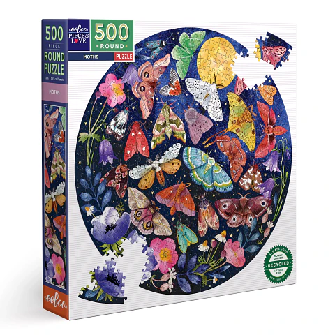 Puzzle redondo Moths 500 piezas