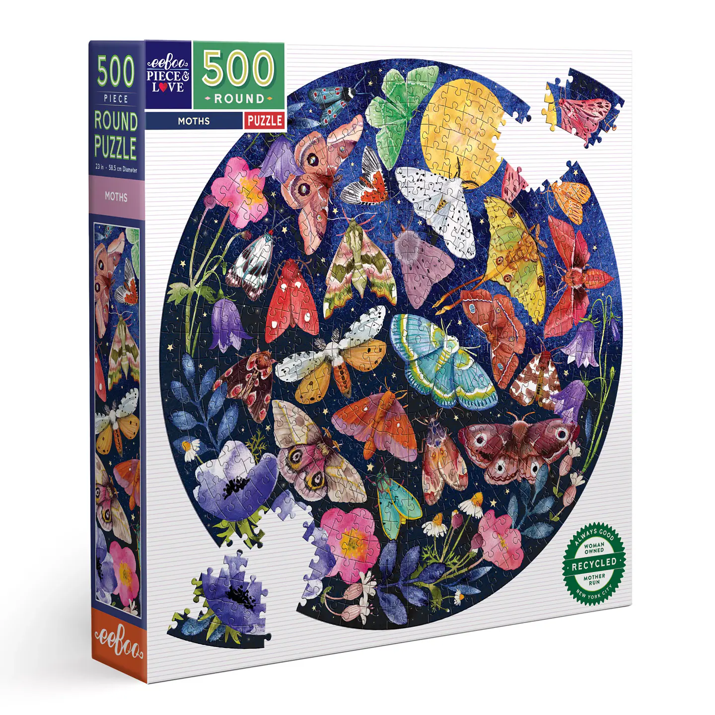 Puzzle redondo Moths 500 piezas 1