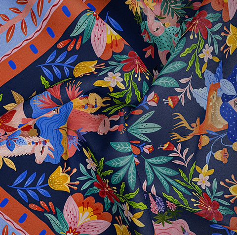Pañuelo FAUNA colaboración Pepa Espinoza