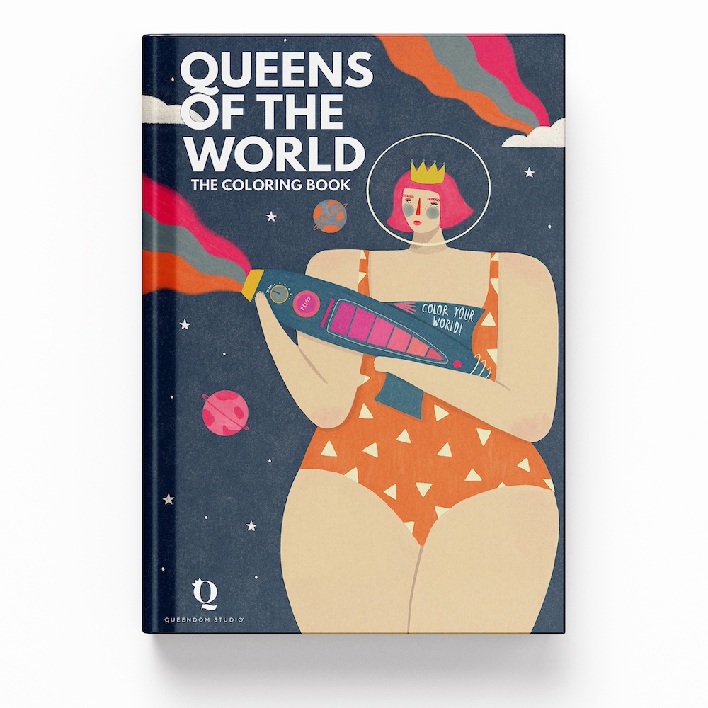 Libro para colorear Travel Size Queens of The World 1