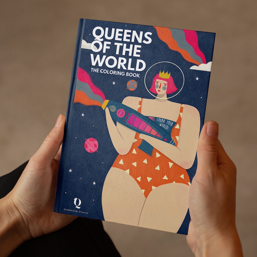 Libro para colorear Travel Size Queens of The World 2