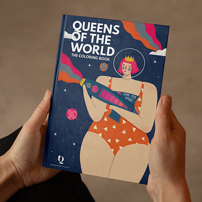 Libro para colorear Travel Size Queens of The World