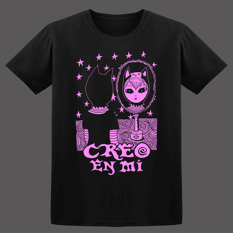 Polera Sad Studio - Creo en Mi - Negra y Rosado 1