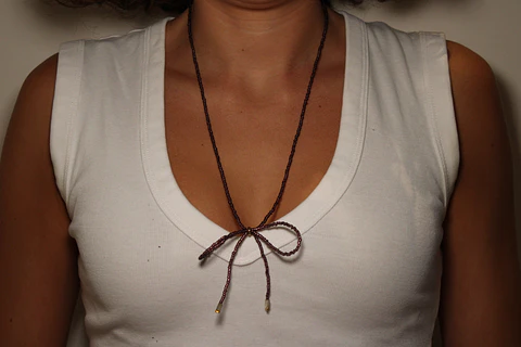 COLLAR MOÑO MORADO 