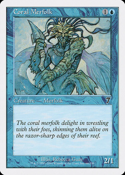 Coral Merfolk (Retro Frame)