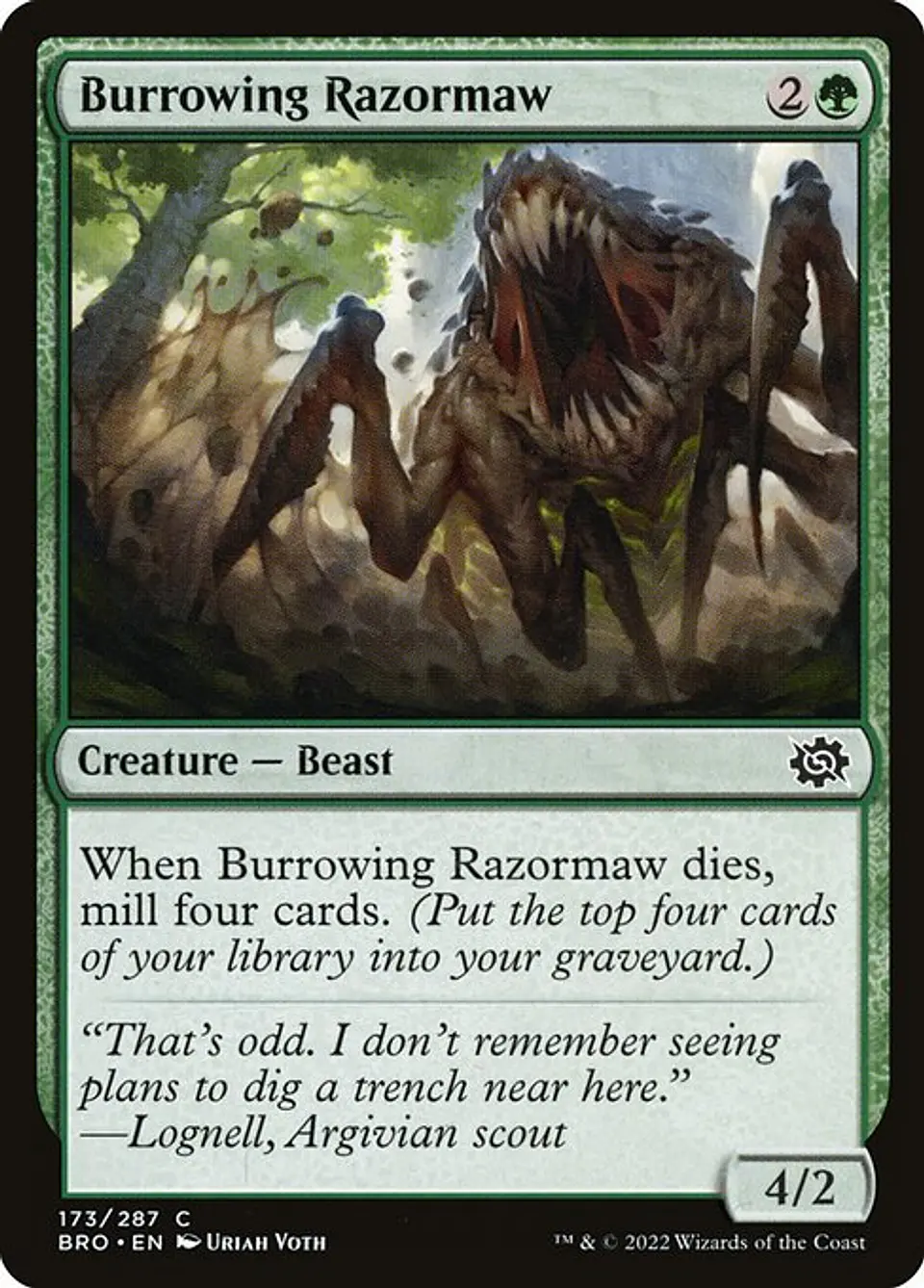 Burrowing Razormaw 1