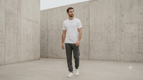 TEE LAB POLERA CUELLO REDONDO PARA HOMBRE