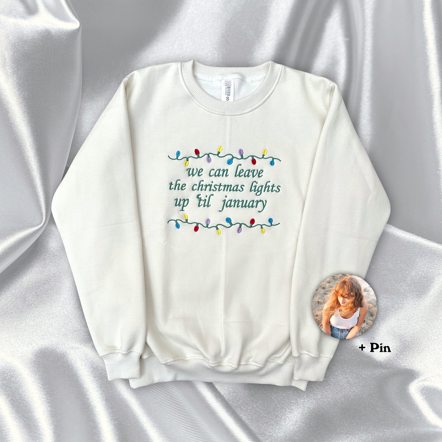 Polera Bordada Taylor Swift - Lover (Christmas Lights) 1