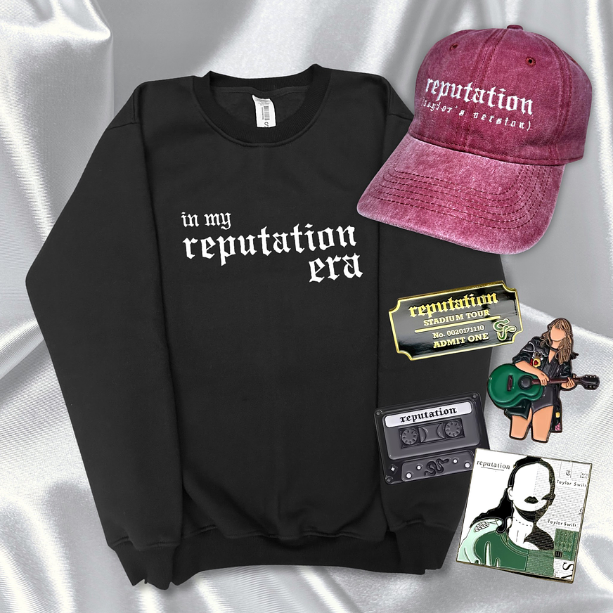 PACK “IN MY REPUTATION ERA” - TAYLOR SWIFT (POLERA + GORRA + PIN) 1