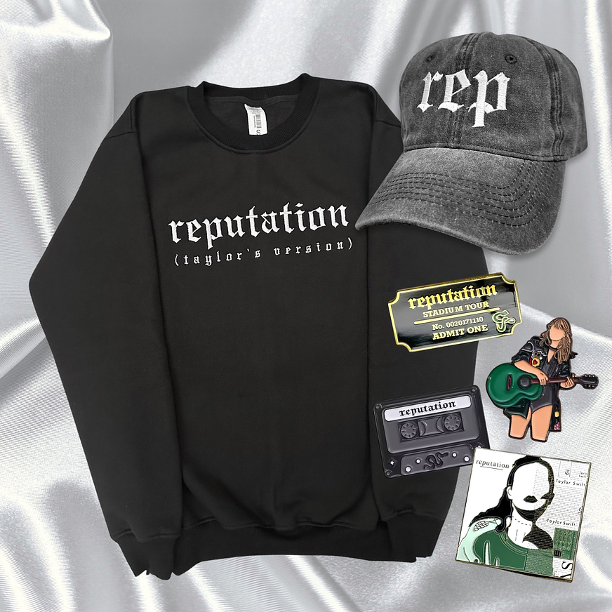 PACK “REPUTATION (TAYLOR’S VERSION) - TAYLOR SWIFT (POLERA + GORRA + PIN) 2