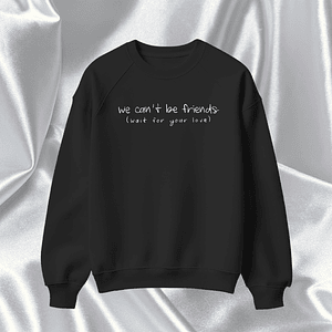 Ariana Grande - Polera Bordada “We Can’t Be Friends” Negro