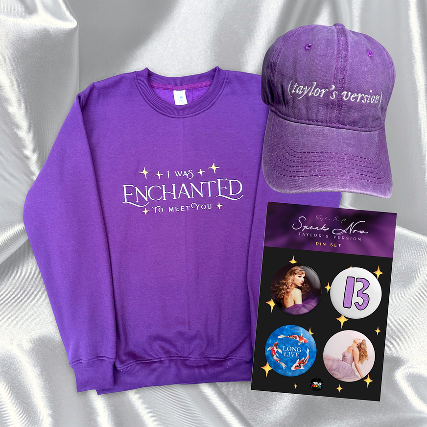 PACK “ENCHANTED 2” - TAYLOR SWIFT (POLERA + GORRA + SET PIN) 1