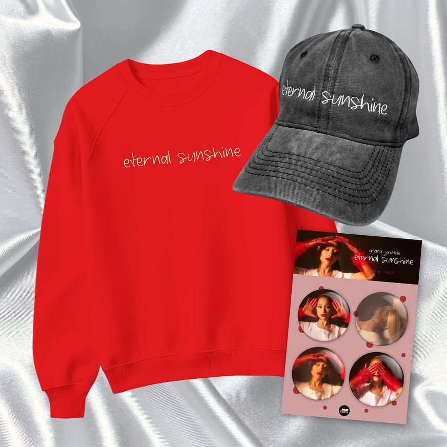 PACK ETERNAL SUNSHINE #2 - Ariana Grande (Polera + Gorra + Set 4 Pin) 1