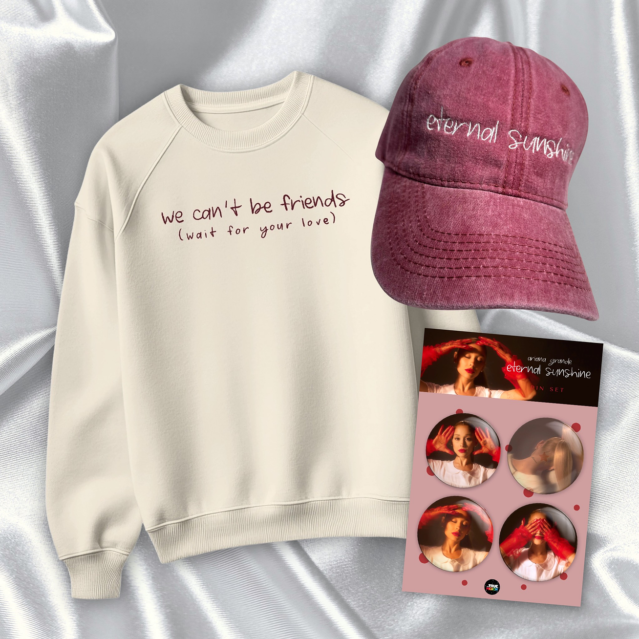 PACK ETERNAL SUNSHINE #4 - Ariana Grande (Polera + Gorra + Set 4 Pin) 1