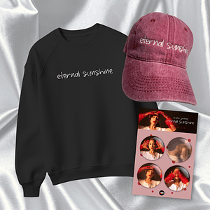 PACK ETERNAL SUNSHINE #5 - Ariana Grande (Polera + Gorro + Set 4 Pin)