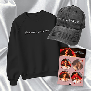 PACK ETERNAL SUNSHINE #6 - Ariana Grande (Polera + Gorra + Set 4 Pin)