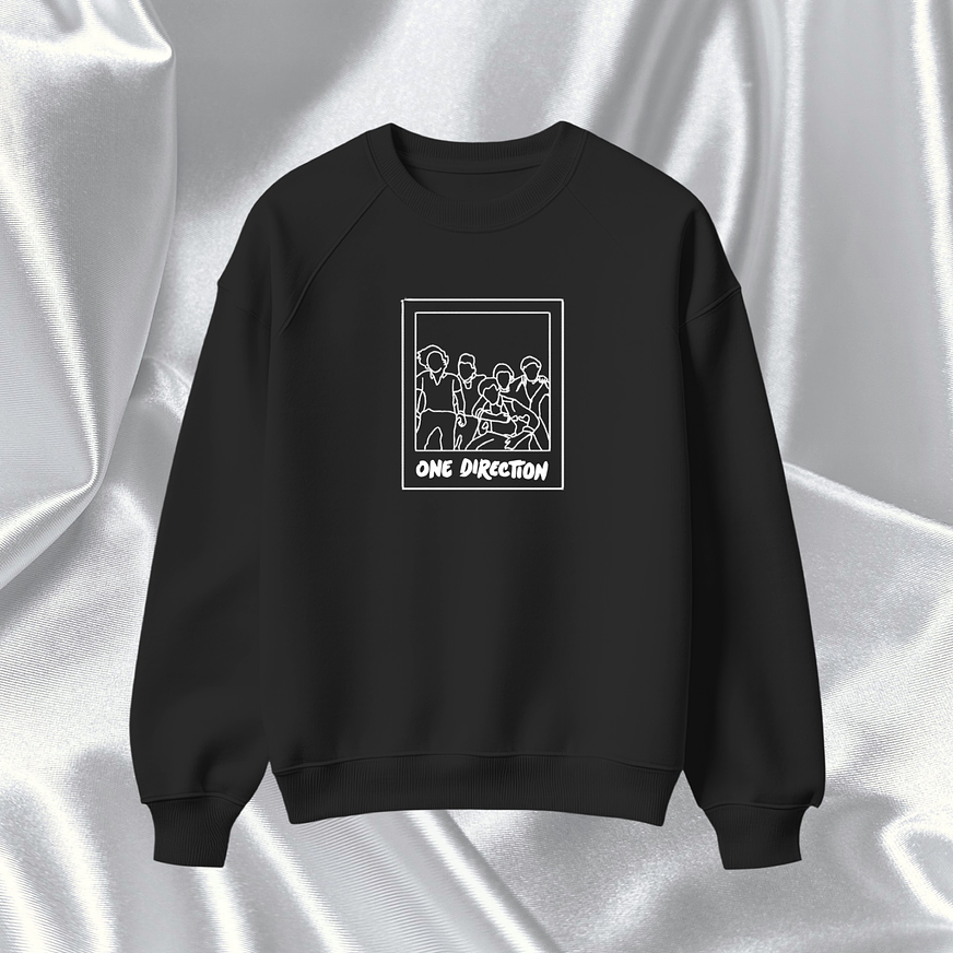 One Direction - Polera Bordada “One Direction Polaroid” (Rojo Escarlata y Negro) 2