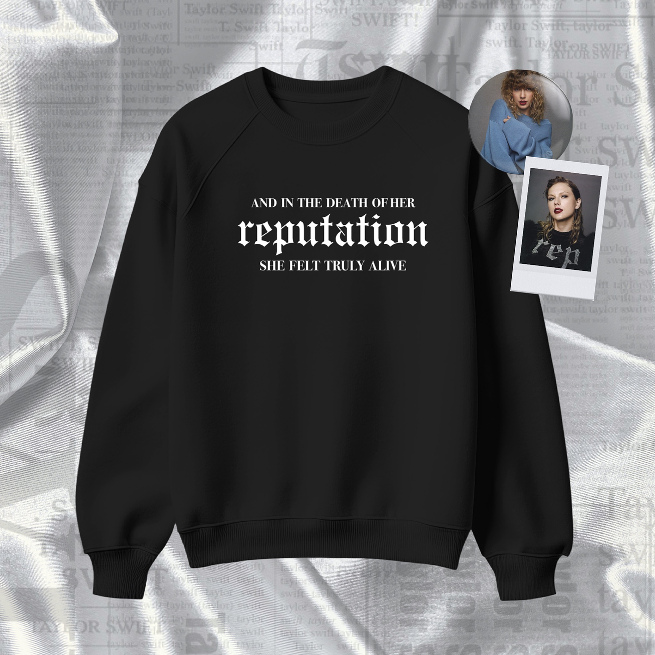 Polera Bordada Taylor Swift - Reputation “Death of her Reputation” 1