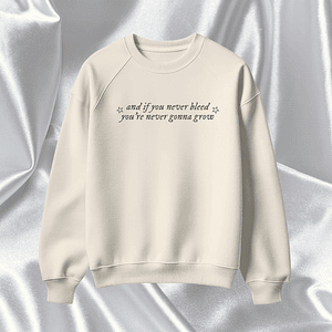 Polera Bordada Taylor Swift - Folklore “If you never bleed”