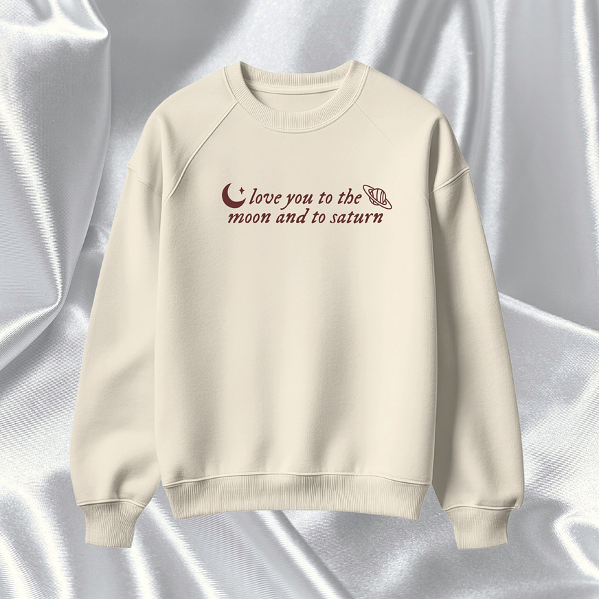 Polera Bordada Taylor Swift - Folklore “Love you to the Moon and to Saturn” 4