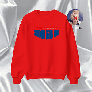 Katy Perry - Polera Bordada Smile + Pin