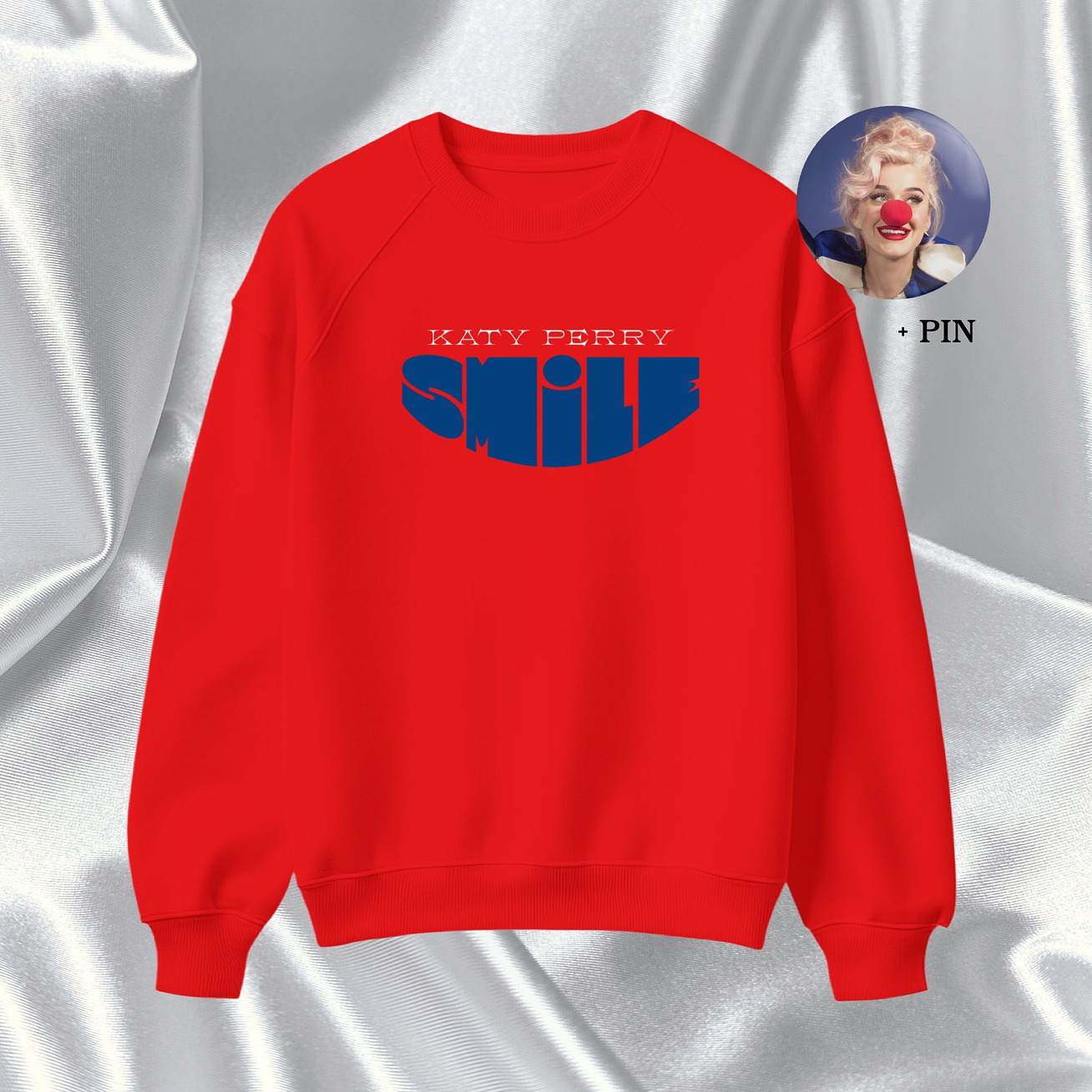 Katy Perry - Polera Bordada Smile + Pin 1