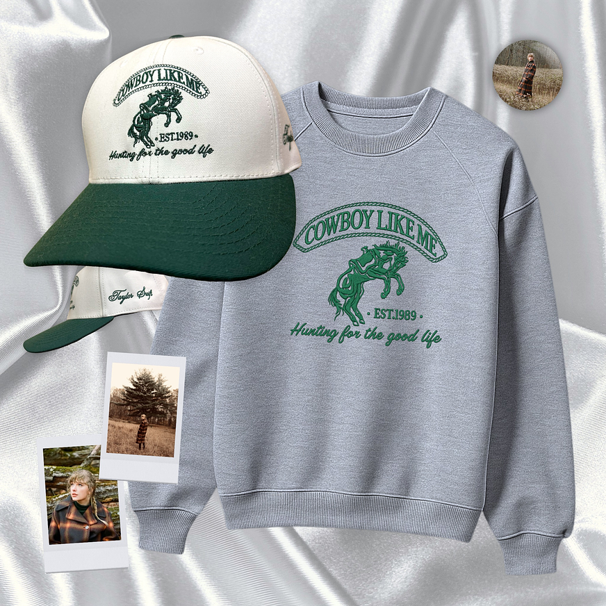 Pack Taylor Swift - Polera y Gorra (Cowboy Like Me) evermore 2