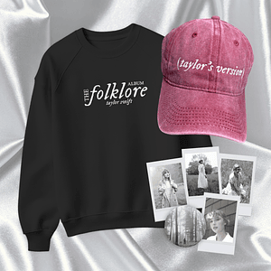 Taylor Swift - Pack “Folklore” #5 (Polera + Gorra + Pin + Polaroids)