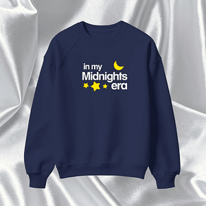 Polera Bordada Taylor Swift - In My Midnights Era (Azul Marino)