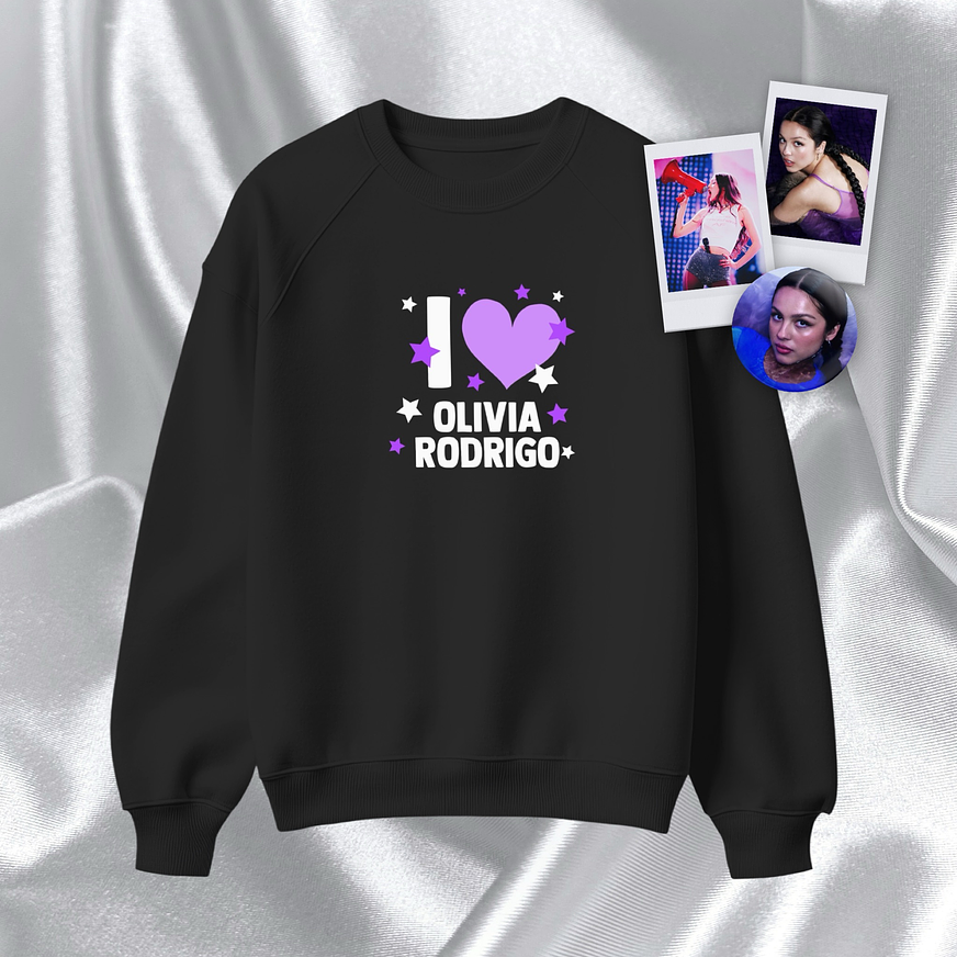 Olivia Rodrigo - Polera Bordada “I Love Olivia Rodrigo” 1