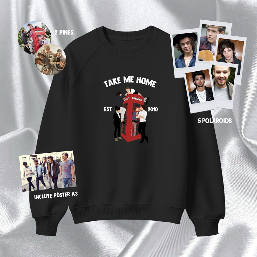 One Direction - Polera Bordada Take Me Home Est. 2010 2