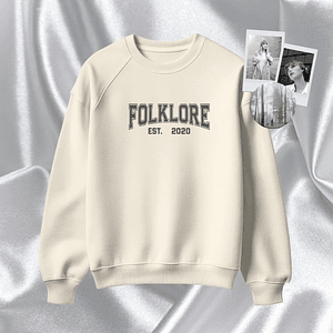 Taylor Swift - Polera Bordada “Folklore Est. 2020”