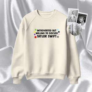Taylor Swift - Polera Bordada “Introverted but Willing to Discuss Taylor”