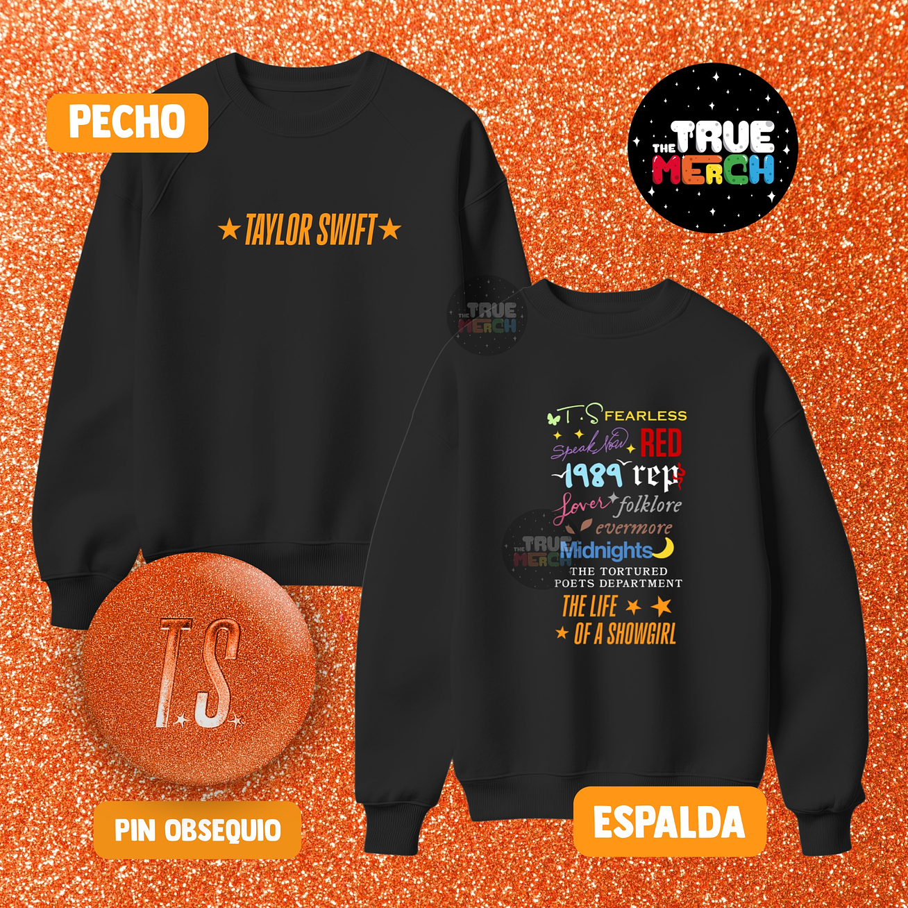 Taylor Swift - Polera Bordada ERAS (Doble Bordado) Showgirl 2