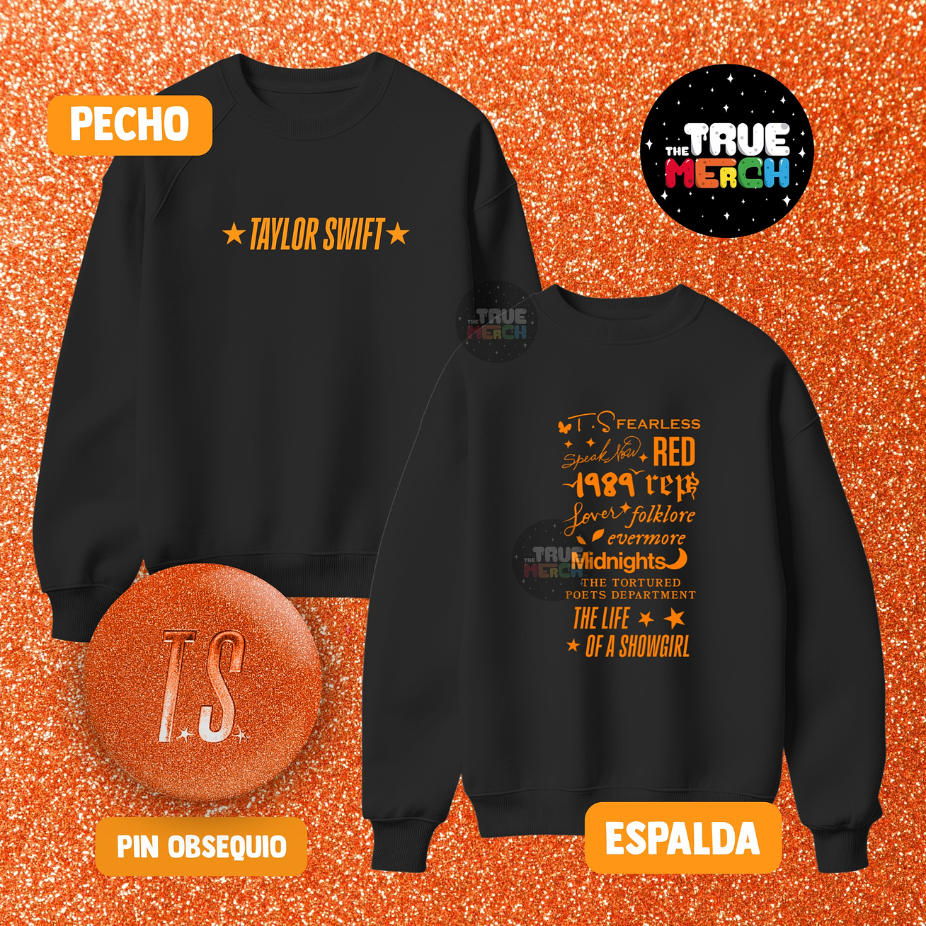 Taylor Swift - Polera Bordada ERAS (Doble Bordado) Showgirl 1