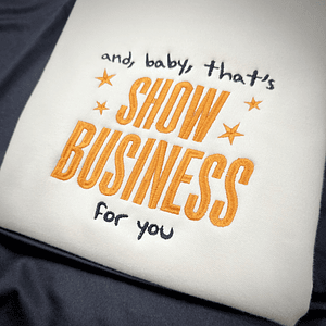 Taylor Swift - Polera Bordada SHOW BUSINESS (Showgirl)