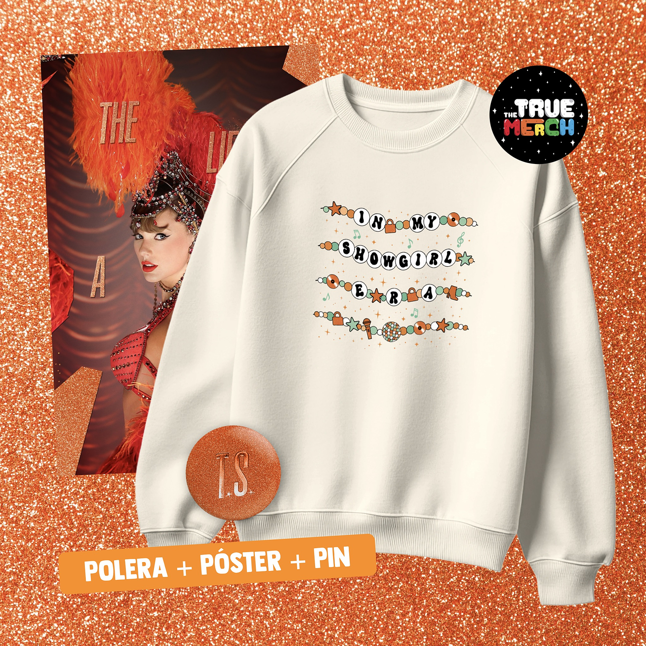Taylor Swift - Polera Estampada Showgirl TS12 🧡 1