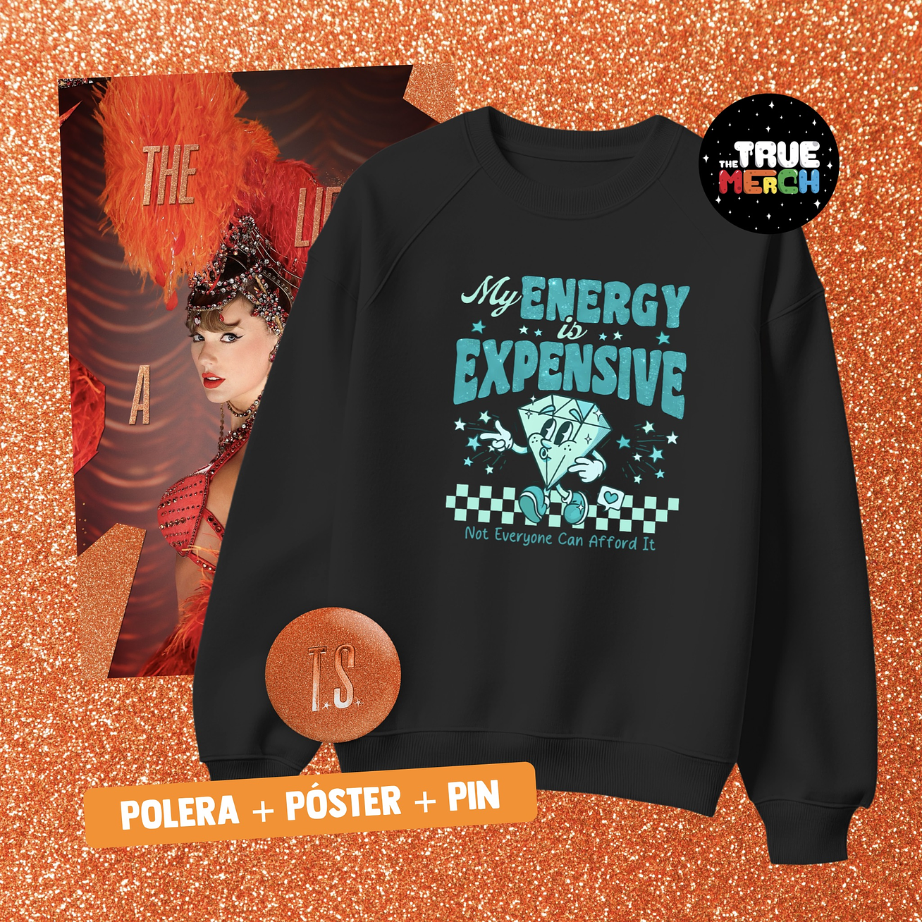 Taylor Swift - Polera Estampada Showgirl TS12 🧡 1