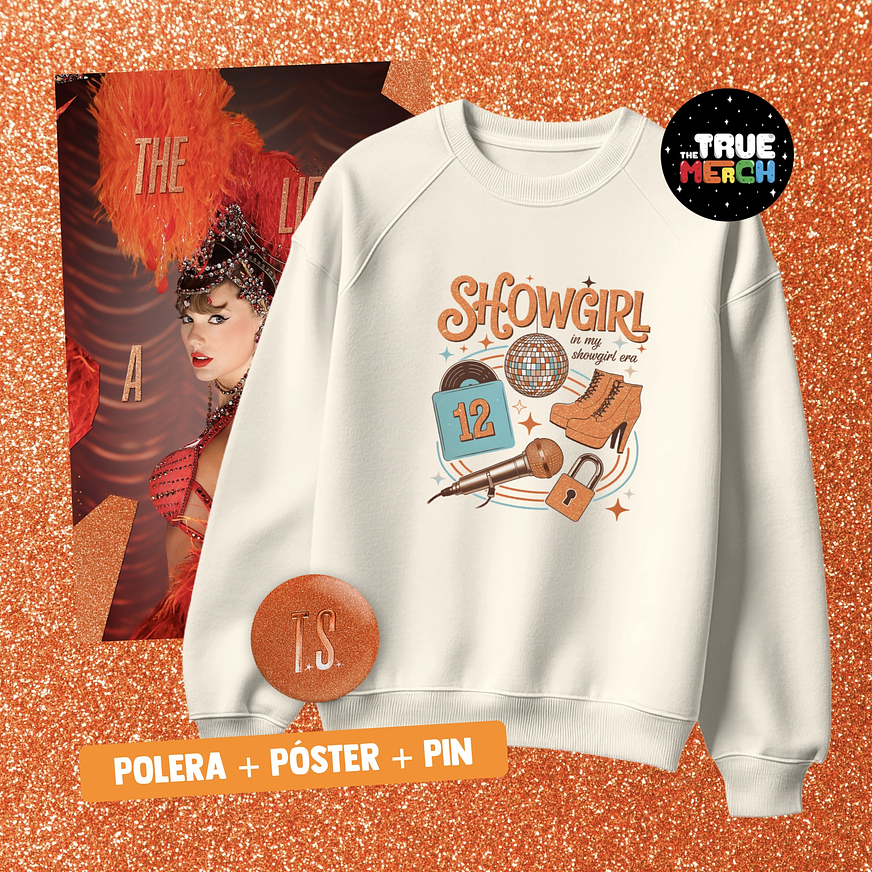 Taylor Swift - Polera Estampada Showgirl 🧡 1
