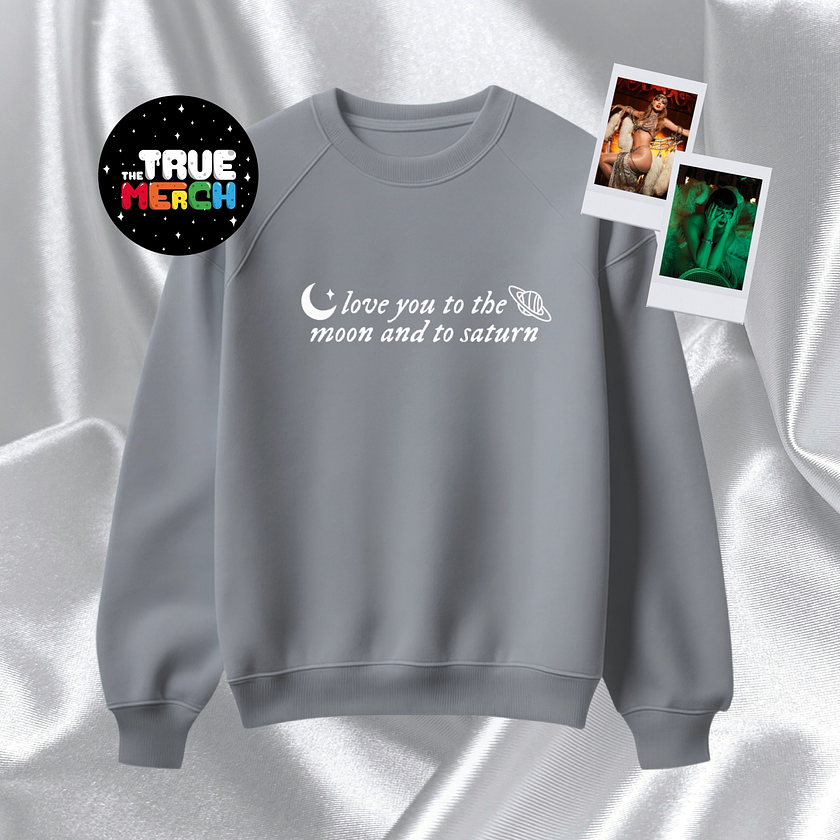 Taylor Swift - Polera Bordada love you to the moon & to saturn (folklore) 1