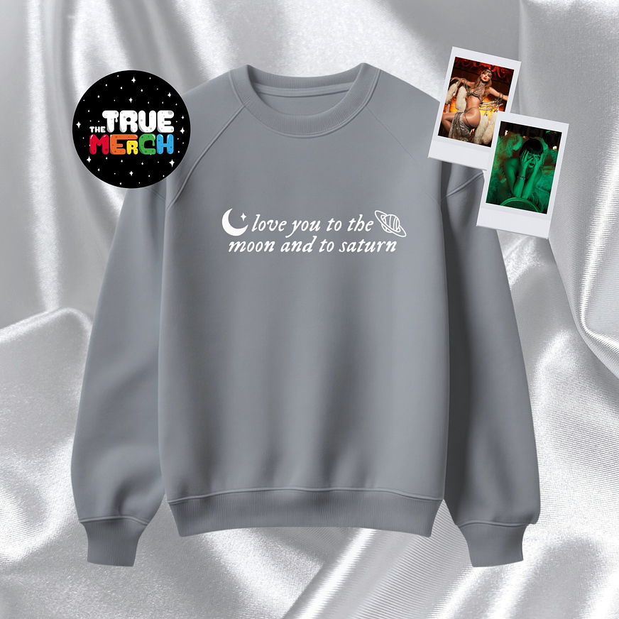 Taylor Swift - Polera Bordada love you to the moon & to saturn (folklore) 1