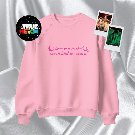 Taylor Swift - Polera Bordada love you to the moon & to saturn (folklore) 2